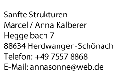 Sanfte Strukturen  Marcel / Anna Kalberer
